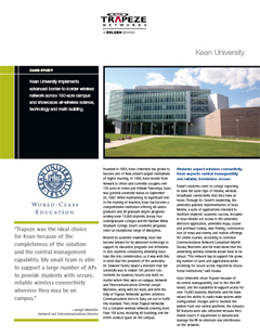 Case Study about Kean University Outdoor WLAN rollout for Trapeze Networks