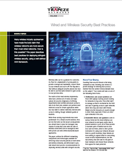 White paper about wired and wireless security for Trapeze Networks