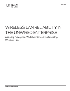 White paper about Enterprise Wireless LAN reliability for Juniper Networks