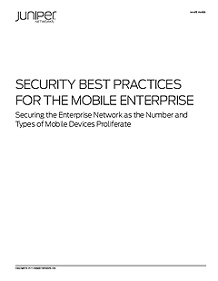 White paper about unified mobile security for Juniper Networks